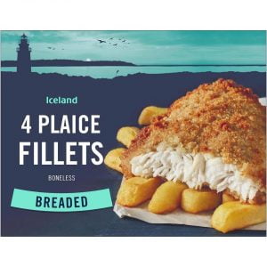ICELAND 4PK BREADED PLAICE FILLETS