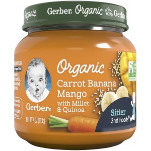 GERBER ORGANIC CARROT BANANA MANGO WITH MILLET AND QUINOA 2ND