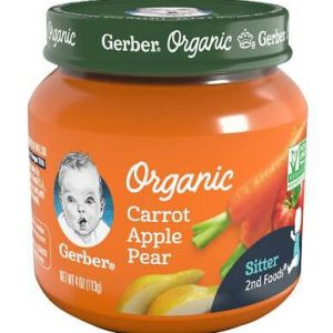 GERBER ORGANIC CARROT APPLE PEAR 2ND