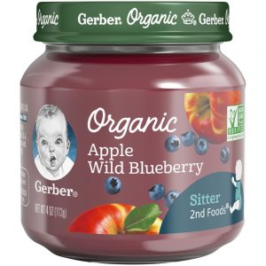 GERBER ORGANIC APPLE & WILD BLUEBERRY 2ND