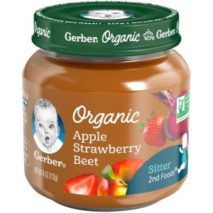 GERBER ORGANIC  APPLE STRAWBERRY & BEET 2ND