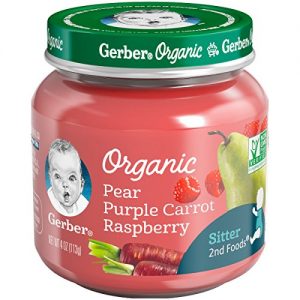 GERBER ORGANIC PEAR PURPLE CARROT RASPBERRY 2ND