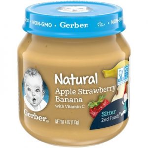 GERBER NATURAL APPLE STRAWBERRY BANANA 2ND