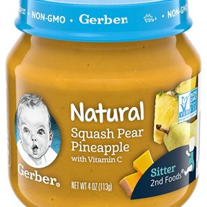GERBER NATURAL 2ND FOODS  SQUASH PEAR PINEAPPLE