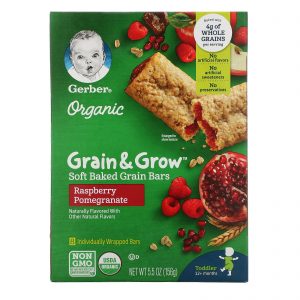GERBER ORGANIC G&G SOFT BAKED BAR RASPBERRY POMEGRANATE