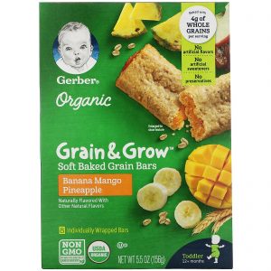 GERBER ORGANIC G&G SOFT BAKED BAR BANANA MANGO PINEAPPLE