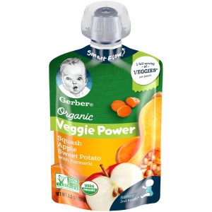 GERBER ORGANIC STAGE 2, APPLE SWEET POTATO WITH TURMERIC BABY FOOD