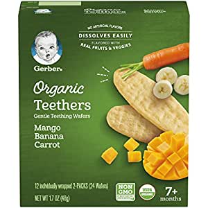 GERBER TEETHERS ORGANIC MANGO BANANA CARROT