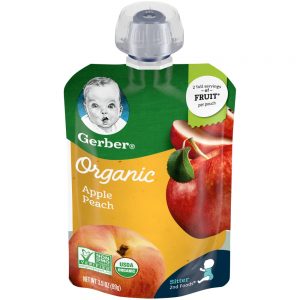 GERBER ORGANIC APPLE PEACH