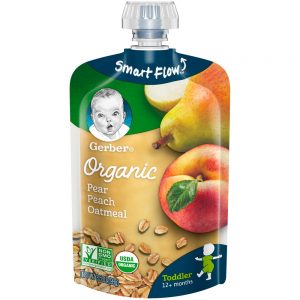 GERBER ORGANIC PEAR PEACH OATMEAL