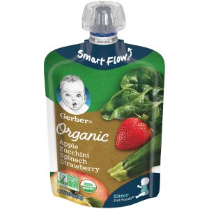 GERBER ORGANIC APPLE ZUCCHINI SPINACH STRAWBERRY