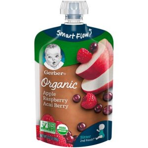 GERBER ORGANIC APPLE RASPBERRY ACAI BERRY