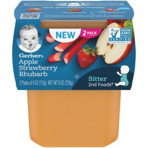 GERBER APPLE STRAWBERRY RHUBARB 2ND
