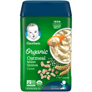 GERBER ORGANIC OATMEAL MILLET QUINOA CEREAL