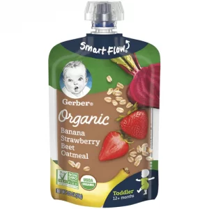 GERBER ORGANIC BANANA STRAWBERRY BEET OATMEAL