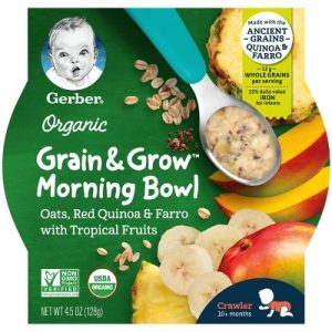 GERBER GRAIN&GROW OATS RED QUINOA FARRO WITH TROPICAL FRUITS