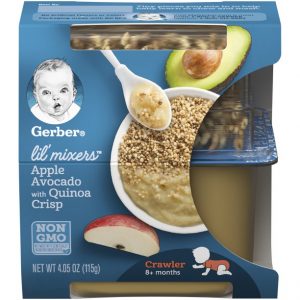 GERBER LIL' MIXERS APPLE AVOCADO WITH QUINOA CRISP.