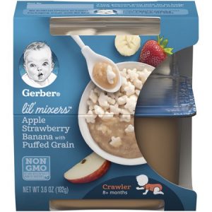 GERBER LIL MIXERS APPLE STRAWBERRY BANANA WITH PUFFED GRAIN