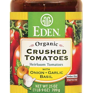 EDEN  CRUSHED TOMATOES WITH ONION, GARLIC & BASIL, ORGANIC
