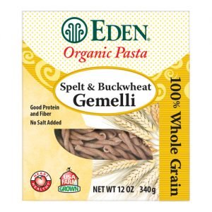 EDEN  SPELT & BUCKWHEAT GEMELLI, ORGANIC PASTA
