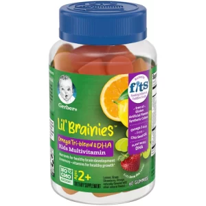 GERBER LIL BRAINIES GUMMY OMEGA DHA MULTIVITAMIN