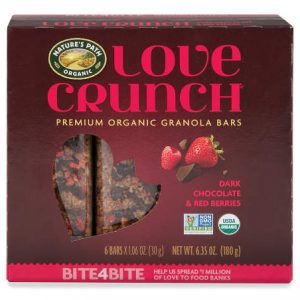 NATURE'S PATH LOVE CR DK CHOC W RED BERRIES  BAR