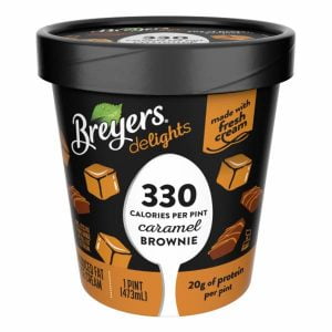 BREYERS DELIGHTS CARAMEL BROWNIE  COUNT
