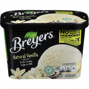 BREYERS NATURAL VANILLA  . QUART