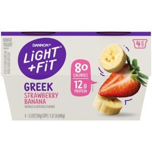 DANNON LIGHT N FIT STRAWBERRY BANANA  (4 PACK)