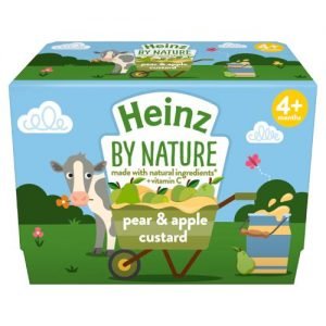 HEINZ FRUITY CUSTARD PEAR & APPLE 4PACK