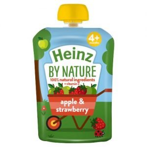 HEINZ POUCH FRUIT APPLE & STRAWBERRY