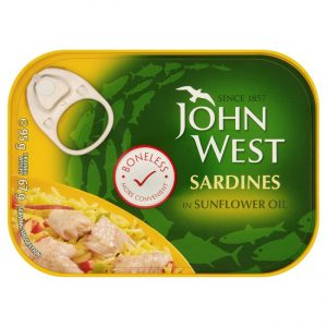 JOHN WEST SARDINES BONELESS S/F IN OIL