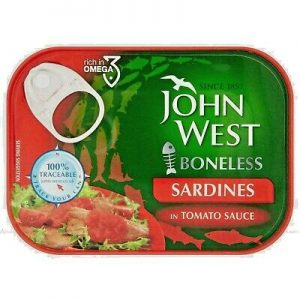 JOHN WEST SARDINES BONELESS IN TOMATO