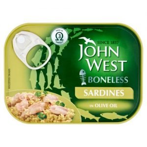 JOHN WEST BONELESS SARDINES IN OLIVE OIL