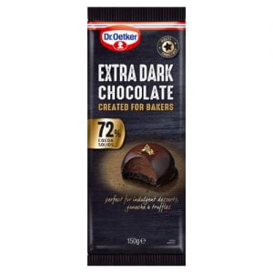 DR.OETKER FINE COOKS' EXTRA DARK CHOCOLATE BAR (72%)