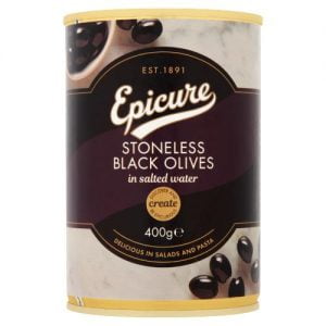 EPICURE STONELESS BLACK OLIVES