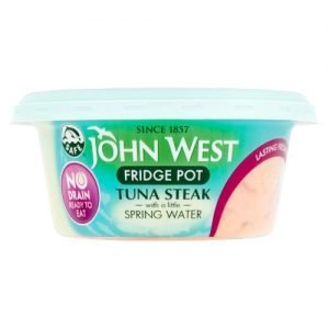 JOHN WEST NO DRAIN TUNA STEAK SPRINGWATER FRIDGE POT