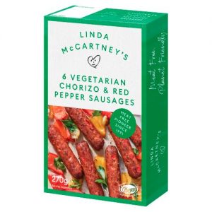 LINDA MCCARTNEY VEGETARIAN RED PEPPER & CHORIZO SAUSAGES