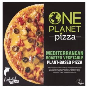 ONE PLANET VEGAN MEDITERRANEAN VEGETABLE PIZZA