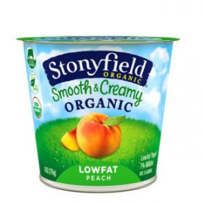 STONYFIELD ORGANIC LOWFAT YOGURT SMOOTH & CREAMY PEACH