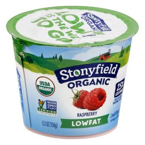 STONYFIELD ORGANIC LOWFAT YOGURT SMOOTH & CREAMY RASPBERRY