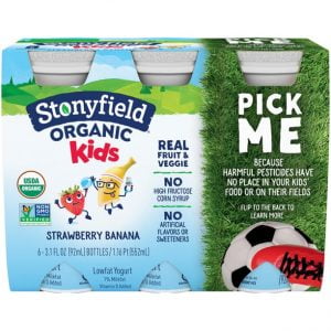 STONYFIELD ORGANIC SMOOTHIES LIGHT DRINKABLE YOGURT YOKIDS SMOOTHIE STRAWBERRY BANANA