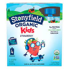 STONYFIELD ORGANIC LOWFAT YOGURT YOKIDS SQUEEZE POUCH STRAWESOME