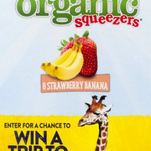 STONYFIELD ORGANIC SQUEEZERS LOWFAT YOGURT TUBES WHOLE MILK STRAWBERRY & BANANA