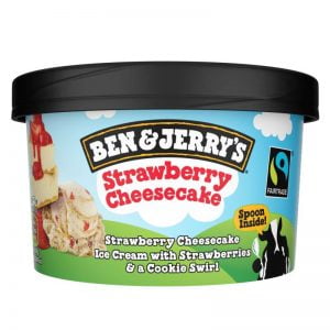 BEN & JERRY'S STRAWBERRY CHEESECAKE