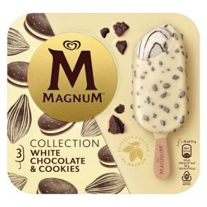 MAGNUM WHITE CHOCOLATE & COOKIES 3PK