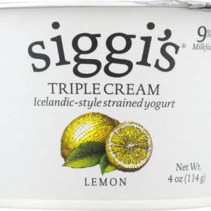 SIGGI'S SKYR ICELANDIC STYLE STRINED WHOLE MILK YOGURT TRIPLE CREAM LEMON