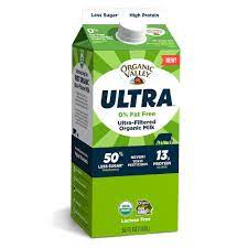 ORGANIC VALLEY ORGANIC MILK ULTRA FILTERED 0% FF MILK