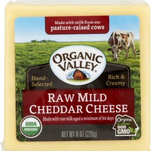 ORGANIC VALLEY CHEESE UNPASTEURIZED RAW MILK VARIETIES RAW MILD CHEDDAR