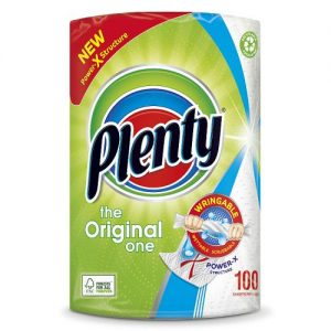 PLENTY 100 SHEET KITCHEN ROLL 6X1 ROLL - (3A)